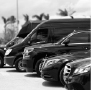 Luxury limousine parked at exhibition center